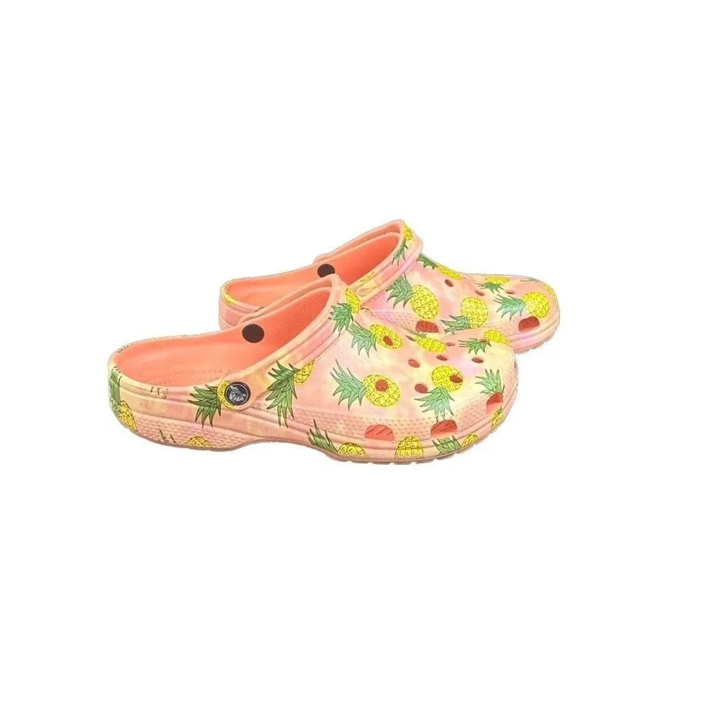 Crocs Classic Retro Resort Clog Papaya Pineapple Multi, Size 9M  11W
